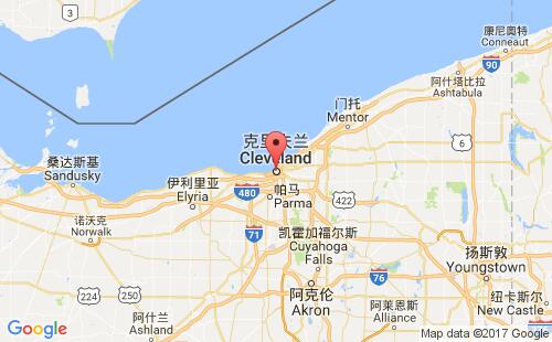 美國海運港口克利夫蘭cleveland,oh港口地圖