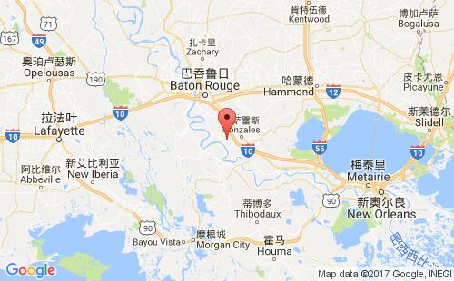 美國(guó)海運(yùn)港口蓋斯馬geismar港口地圖