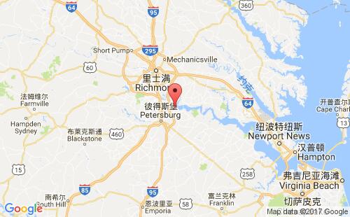 美國(guó)海運(yùn)港口霍普韋爾hopewell港口地圖