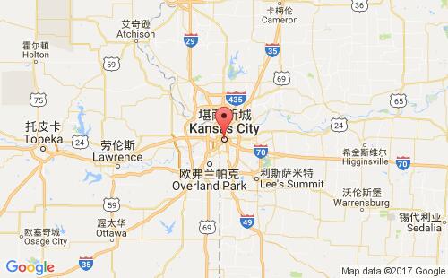 美國海運(yùn)港口堪薩斯城kansas city,mo港口地圖