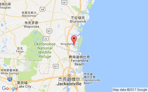 美國海運港口金斯灣kings bay,ga港口地圖