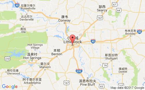 美國(guó)海運(yùn)港口小石城little rock,ar港口地圖
