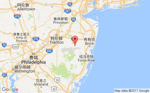 美國(guó)海運(yùn)港口新澤西new jersey,nj港口地圖