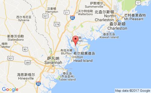 美國(guó)海運(yùn)港口羅亞爾港port royal,us港口地圖
