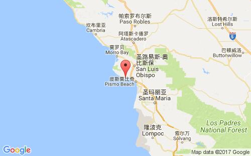 美國海運港口圣路易斯港port san luis港口地圖