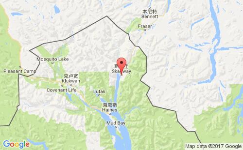 美國海運港口斯卡圭skagway港口地圖