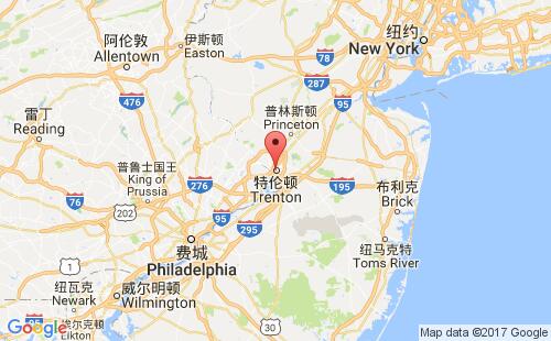 美國海運港口特倫頓trenton港口地圖