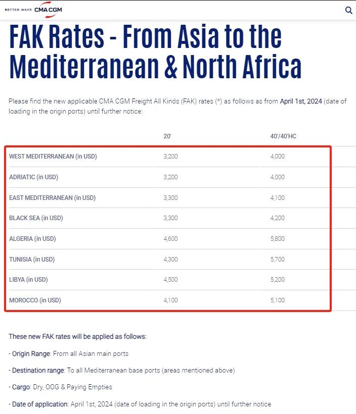 達(dá)飛宣布實(shí)施新的FAK費(fèi)率